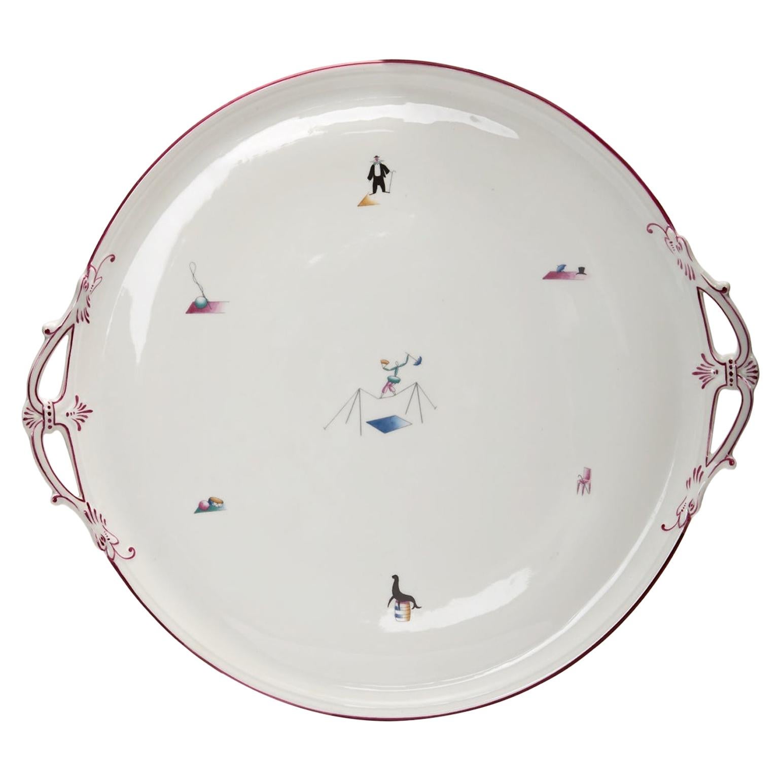 Gio Ponti porcelain 'Il Circo' Platter for Richard Ginori, Italy, 1934