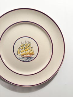 Gio Ponti Porcelain Plate for Richard Ginori Velesca Collection 1920s