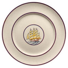 Gio Ponti Porcelain Plate for Richard Ginori Velesca Collection 1920s