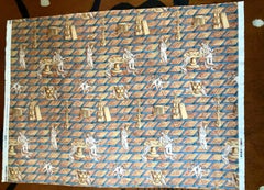 Pannello in tessuto vintage di Gio Ponti "Conversazione classica" di Avigdor