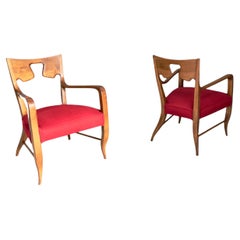 Gio Ponti Rare pair of armchairs, 1950s