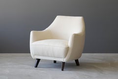 Gio Ponti, Rare Lounge Chair, Augustus Ocean Liner, Beach, Fabric, Italy, 1950