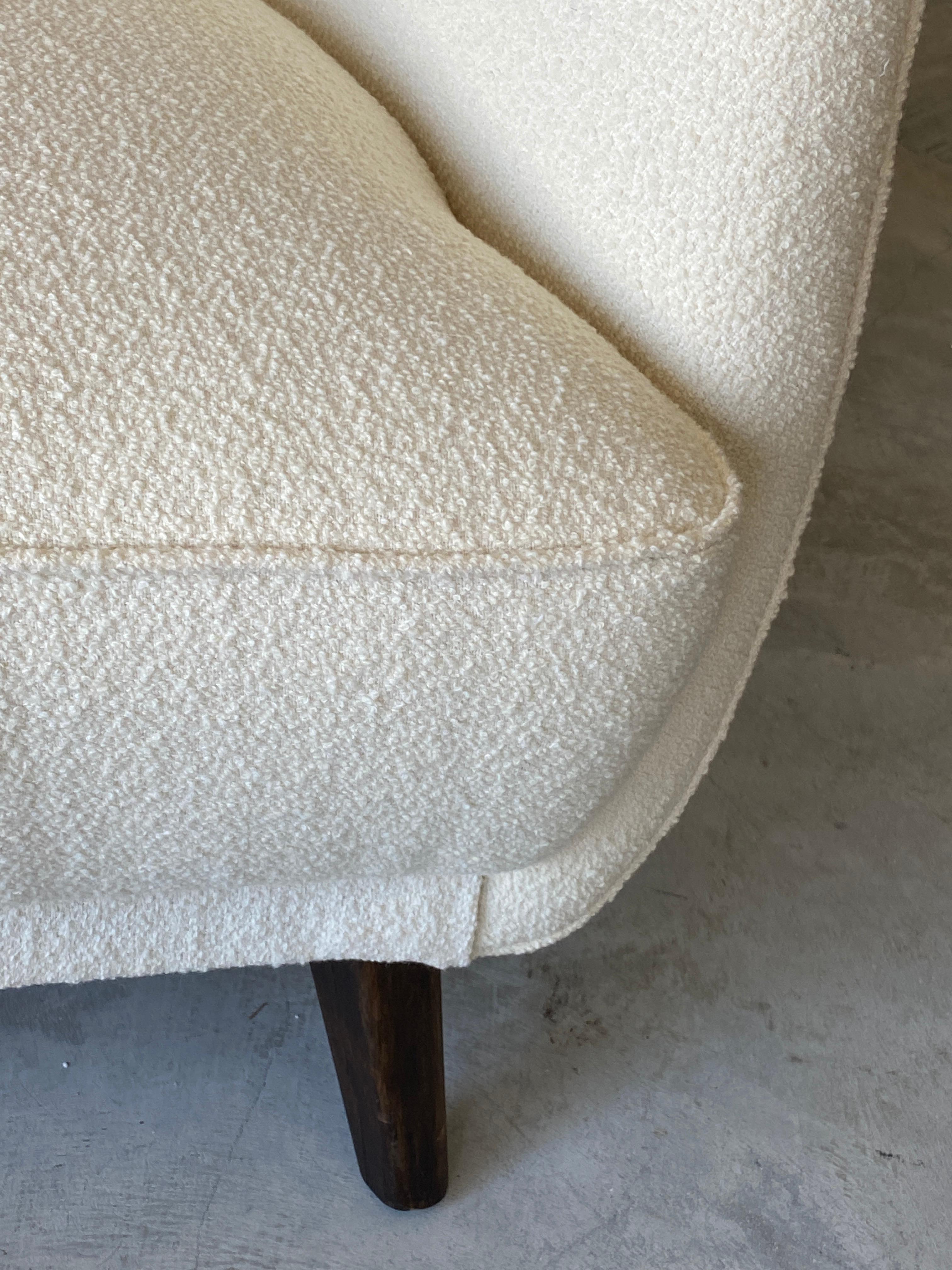 Mid-Century Modern Gio Ponti, Rare Lounge Chair, Augustus Ocean Liner, Beach, Fabric, Italy, 1950