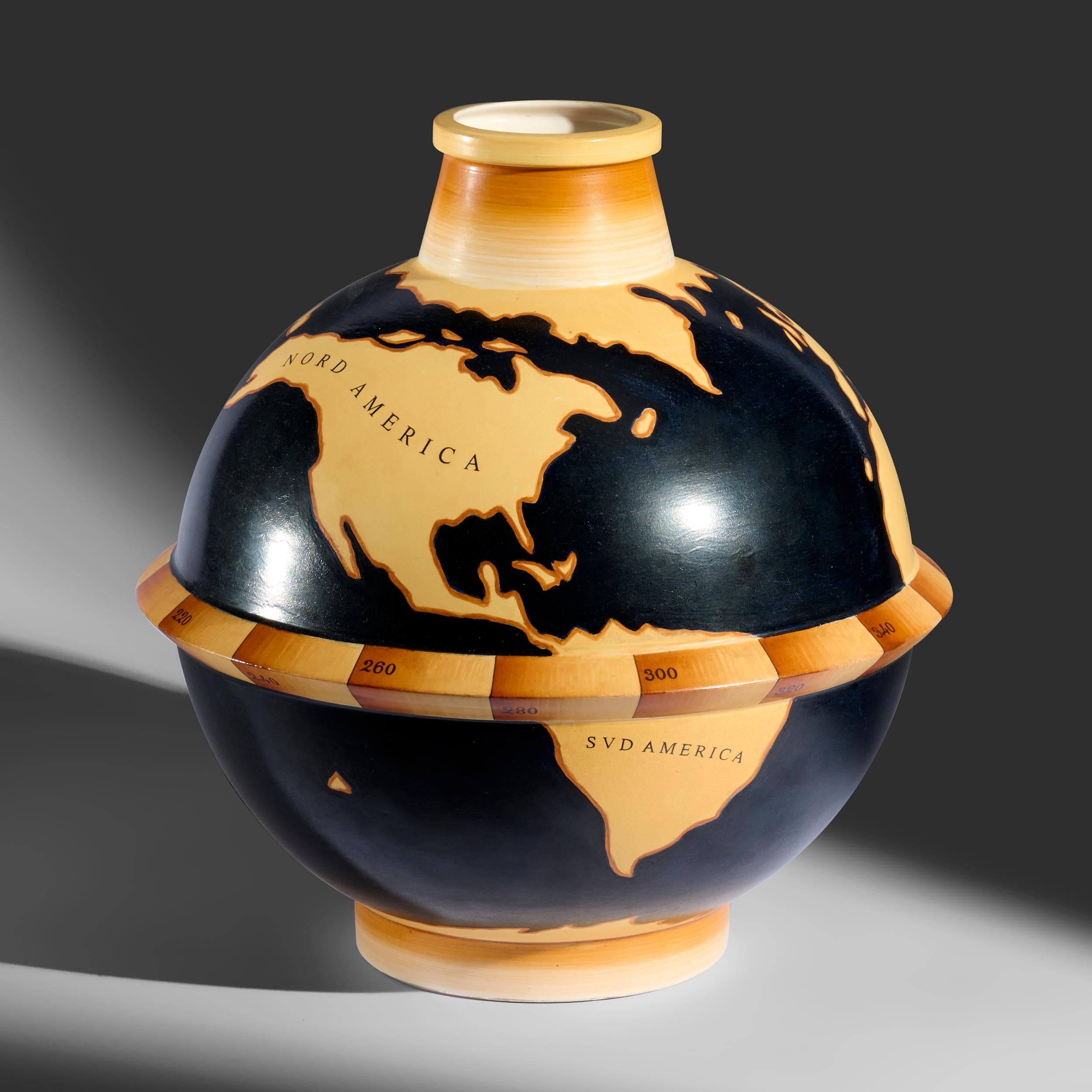 Mid-Century moderno Vaso Gio Ponti modello raro Le Mie Terre prodotto da Richard-Ginori in vendita