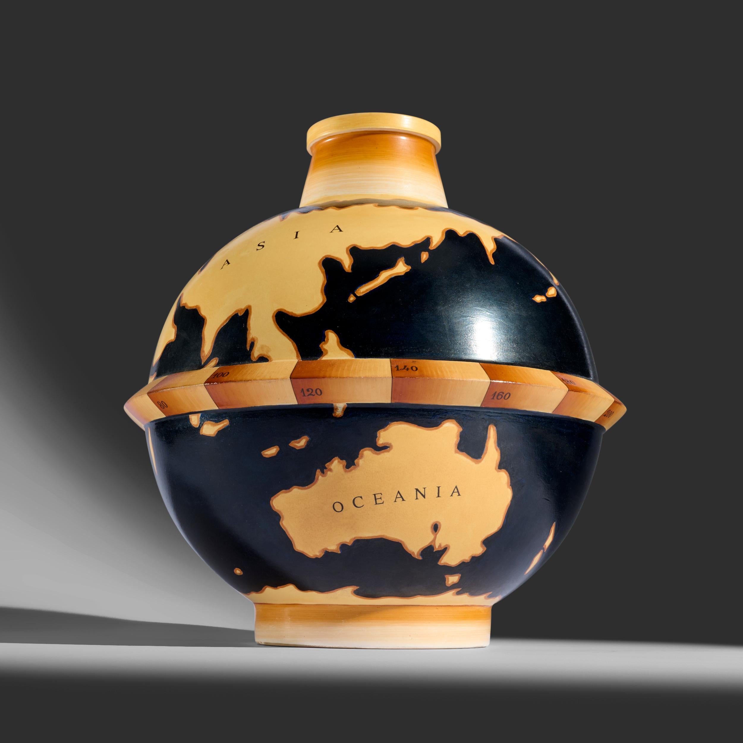 Majolica Vaso Gio Ponti modello raro Le Mie Terre prodotto da Richard-Ginori in vendita