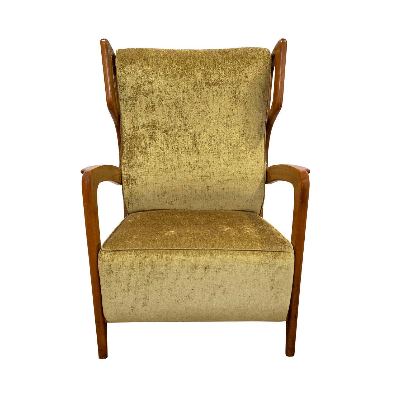 Italian Gio Ponti Rare Pair of Lounge Chairs 1940s 'COA from Ponti Archive'