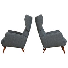 Vintage Gio Ponti Rare Pair of Lounge Chairs