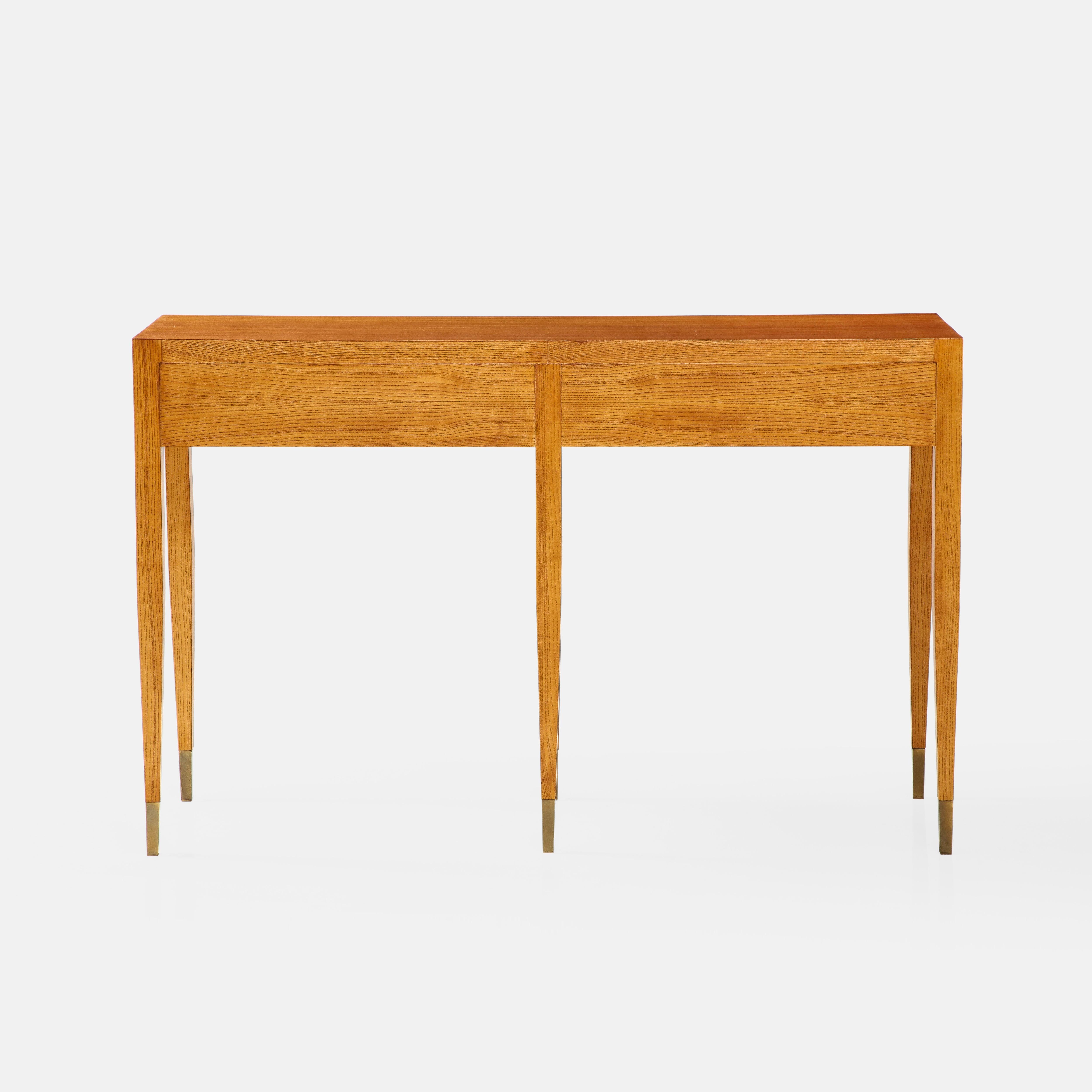 Gio Ponti for Giordano Chiesa Rare Pair of Ash Wood Consoles, Italy, 1950s For Sale 10