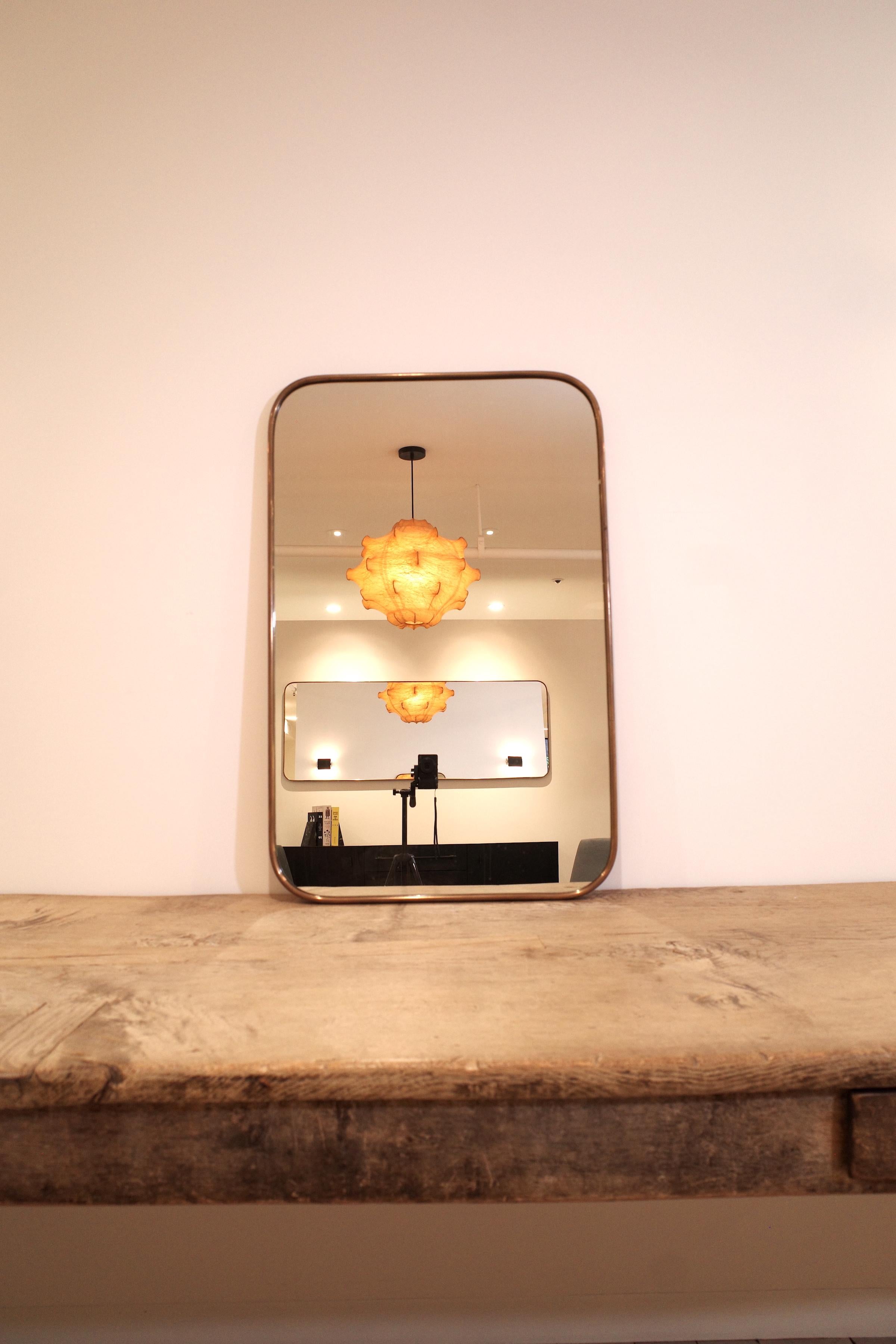 Italian Gio Ponti Rectangular Mirror by Fontana Arte For Sale