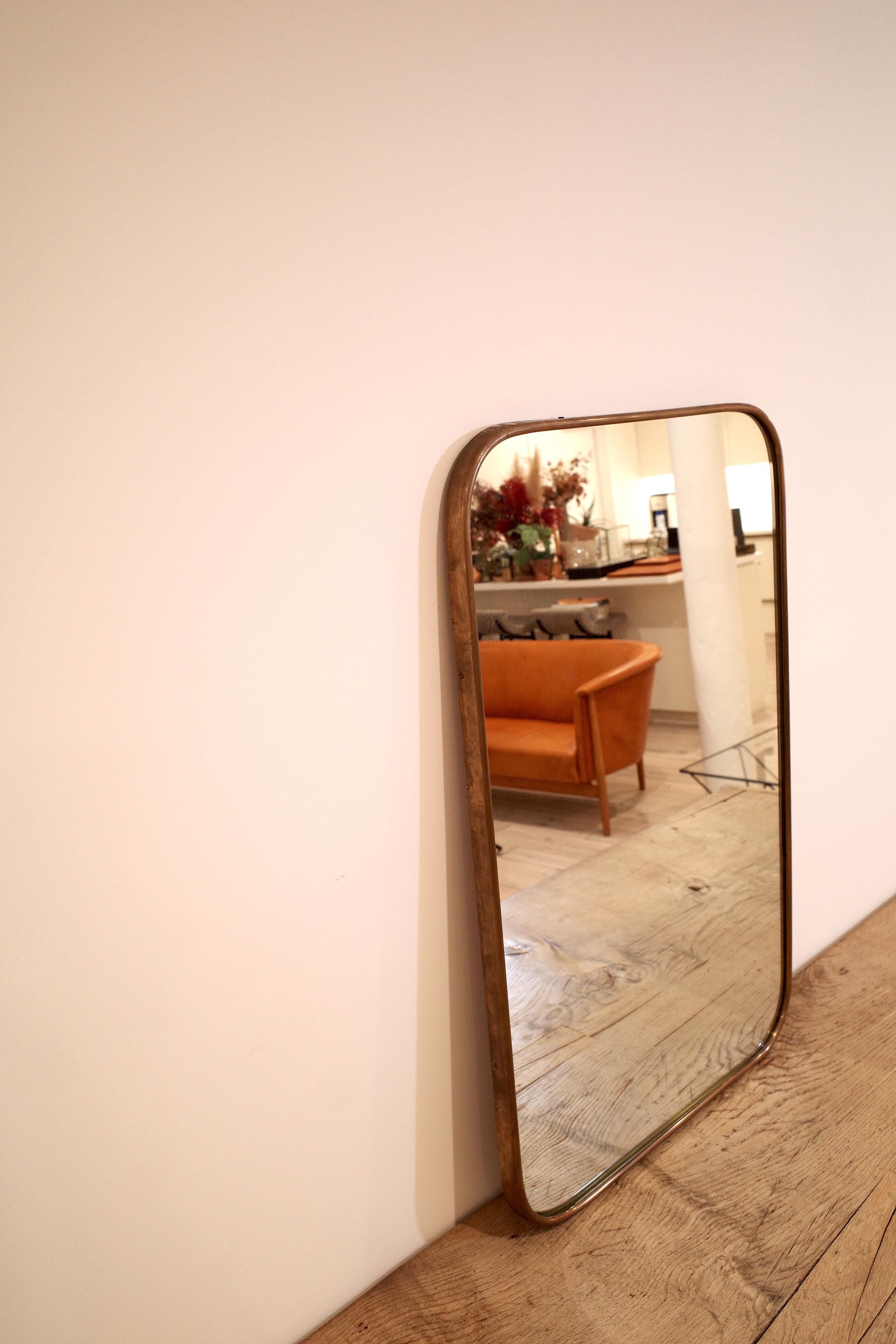 Gio Ponti Rectangular Mirror by Fontana Arte In Good Condition For Sale In New York, NY