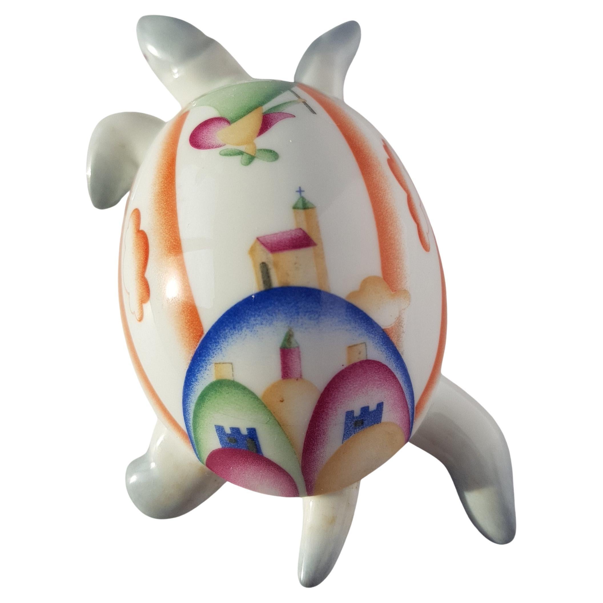 Gio Ponti Richard Ginori I PELLEGRINI Turtle Figurine Designed Circa 1924 Italy en vente