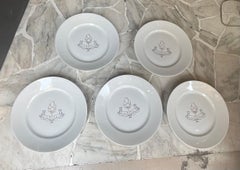 GIO PONTI - Richard Ginori - Pittoria di Doccia - 5 piatti in porcellana - 1929