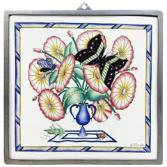 Tile en céramique de San Cristoforo de Gio Ponti Richard Ginori signé 1930