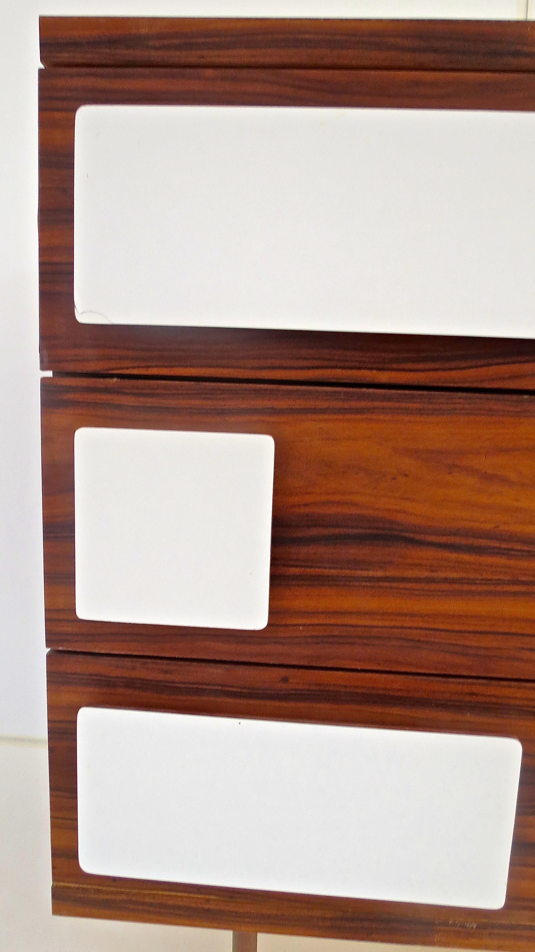 Gio Ponti rosewood and white laminate cabinet from Hotel PdP Rome, 1964 2