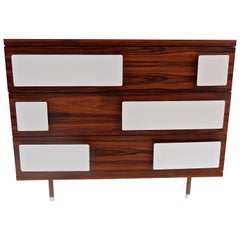 Gio Ponti rosewood and white laminate cabinet from Hotel PdP Rome, 1964
