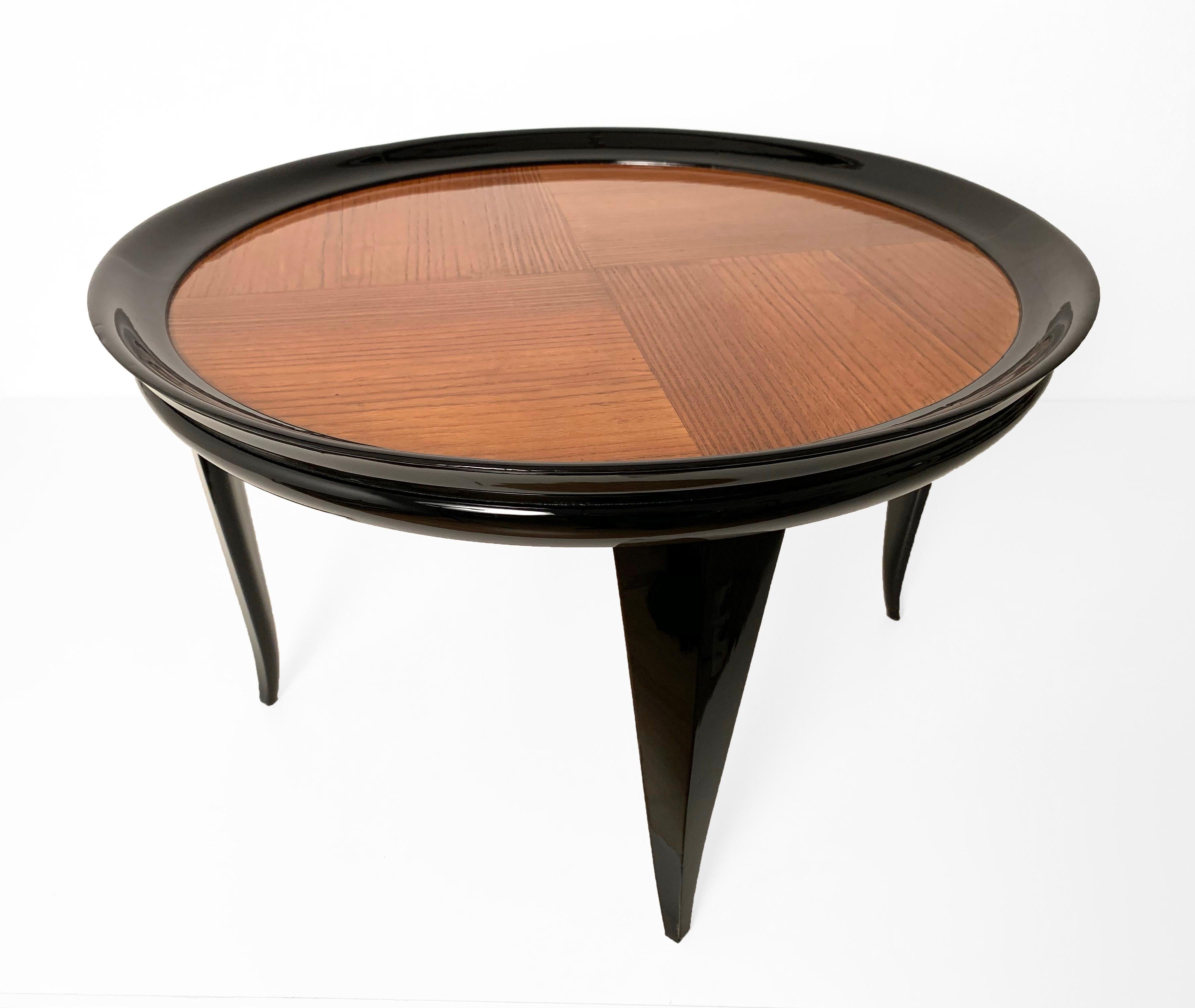 Gio Ponti Round Coffee Table Italian Art Deco Ebonized Wood Italy Gio Ponti Round Coffee Table Italian Art Deco Ebonized Wood Italy 1940s For At 1stdibs