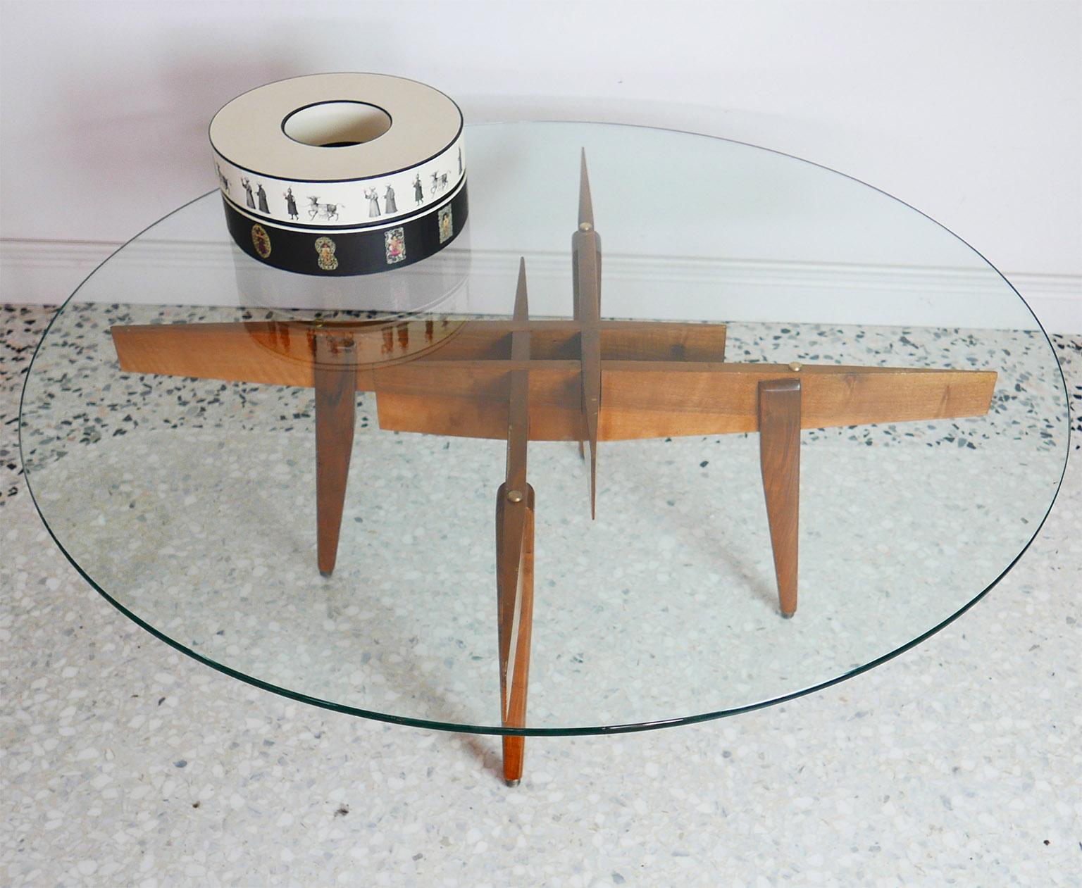 Gio Ponti Low Table Manufactured by Giordano Chiesa with expertise, Milano 1956 For Sale 2