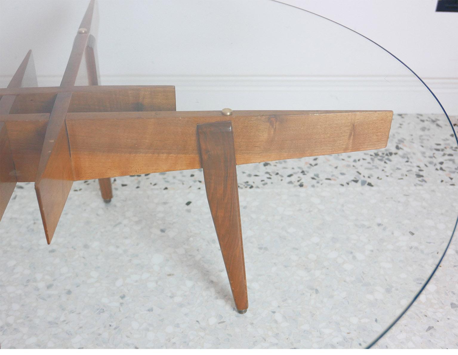 Mid-Century Modern Gio Ponti Low Table Manufactured by Giordano Chiesa with expertise, Milano 1956 For Sale