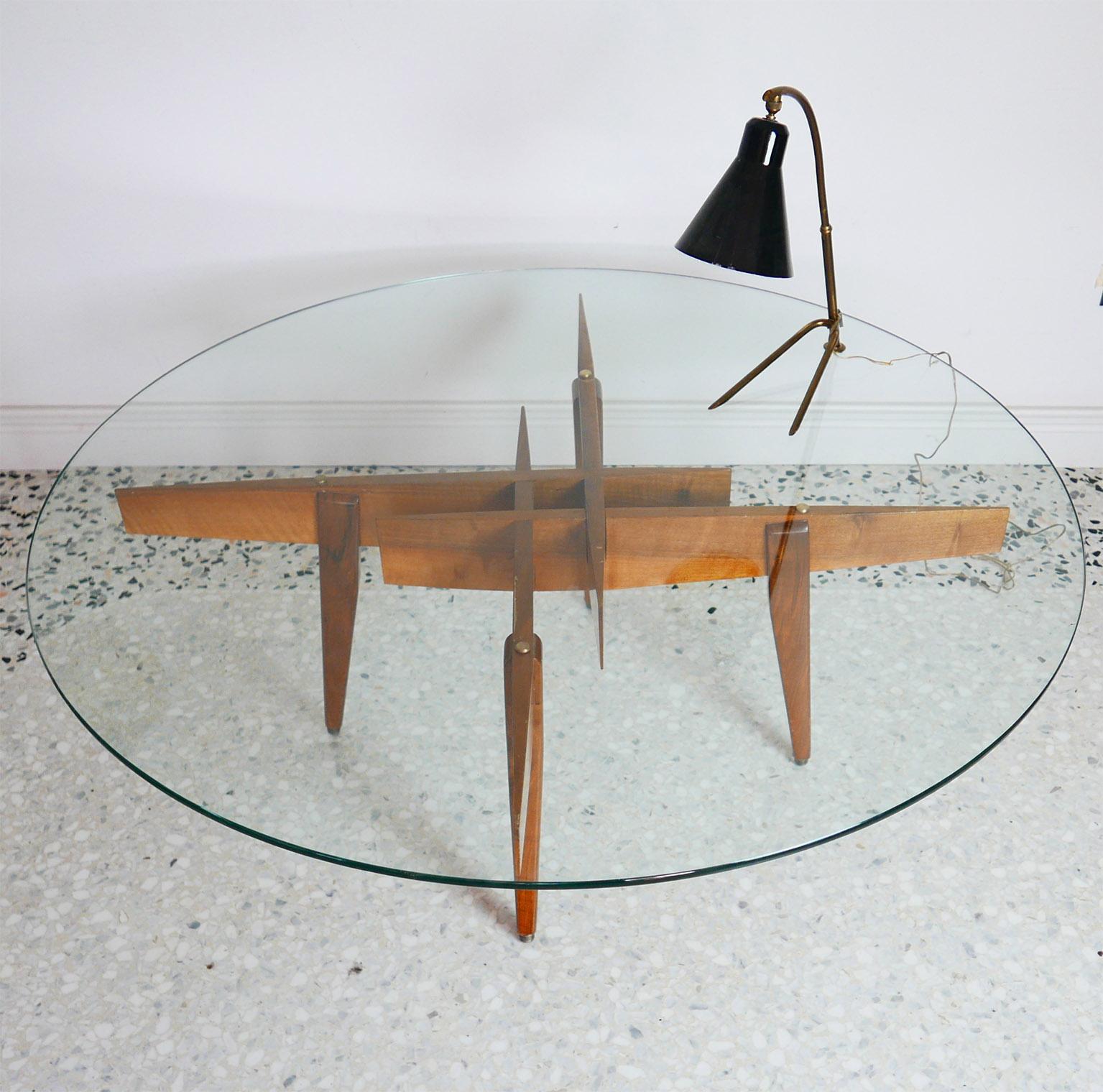 Gio Ponti Low Table Manufactured by Giordano Chiesa with expertise, Milano 1956 For Sale 1