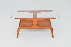 Mesa de centro escultórica Gio Ponti de nogal Domus Nova Italia 1950