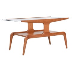 Gio Ponti sculptural coffee table walnut Domus Nova Italy 1950