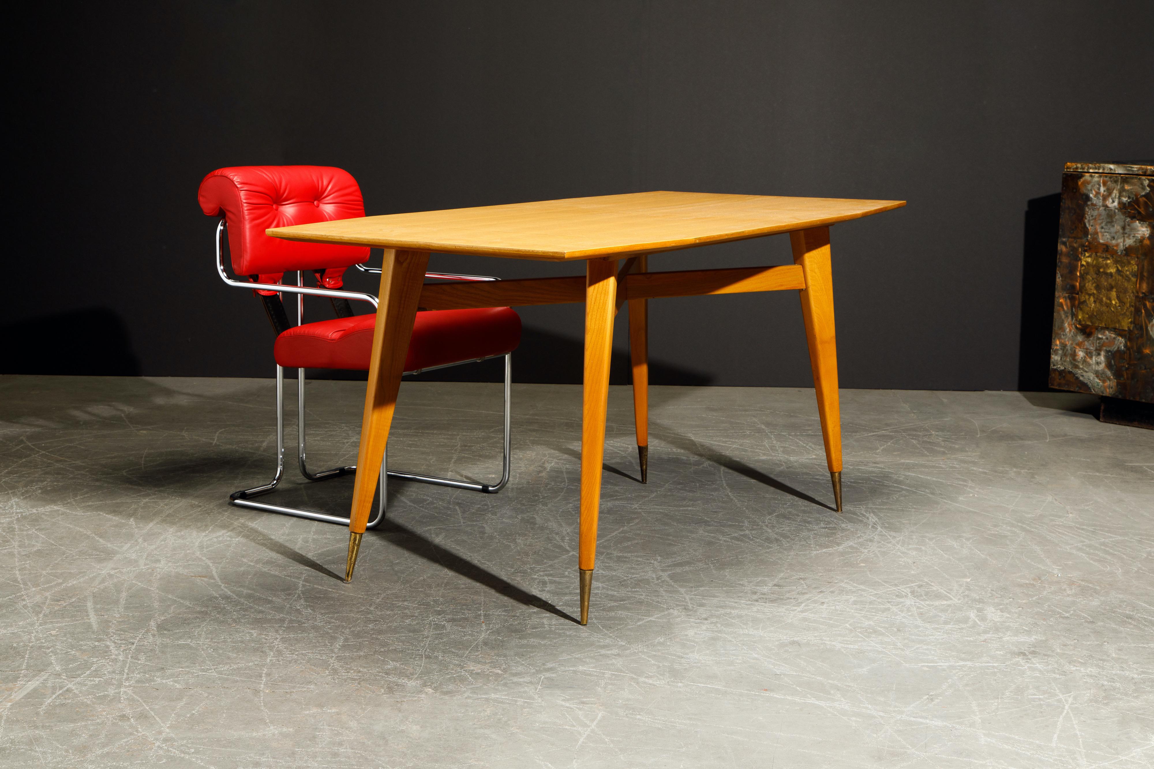 Gio Ponti Sculptural Veined Ash Dining Table or Desk, circa 1950, Italy 6