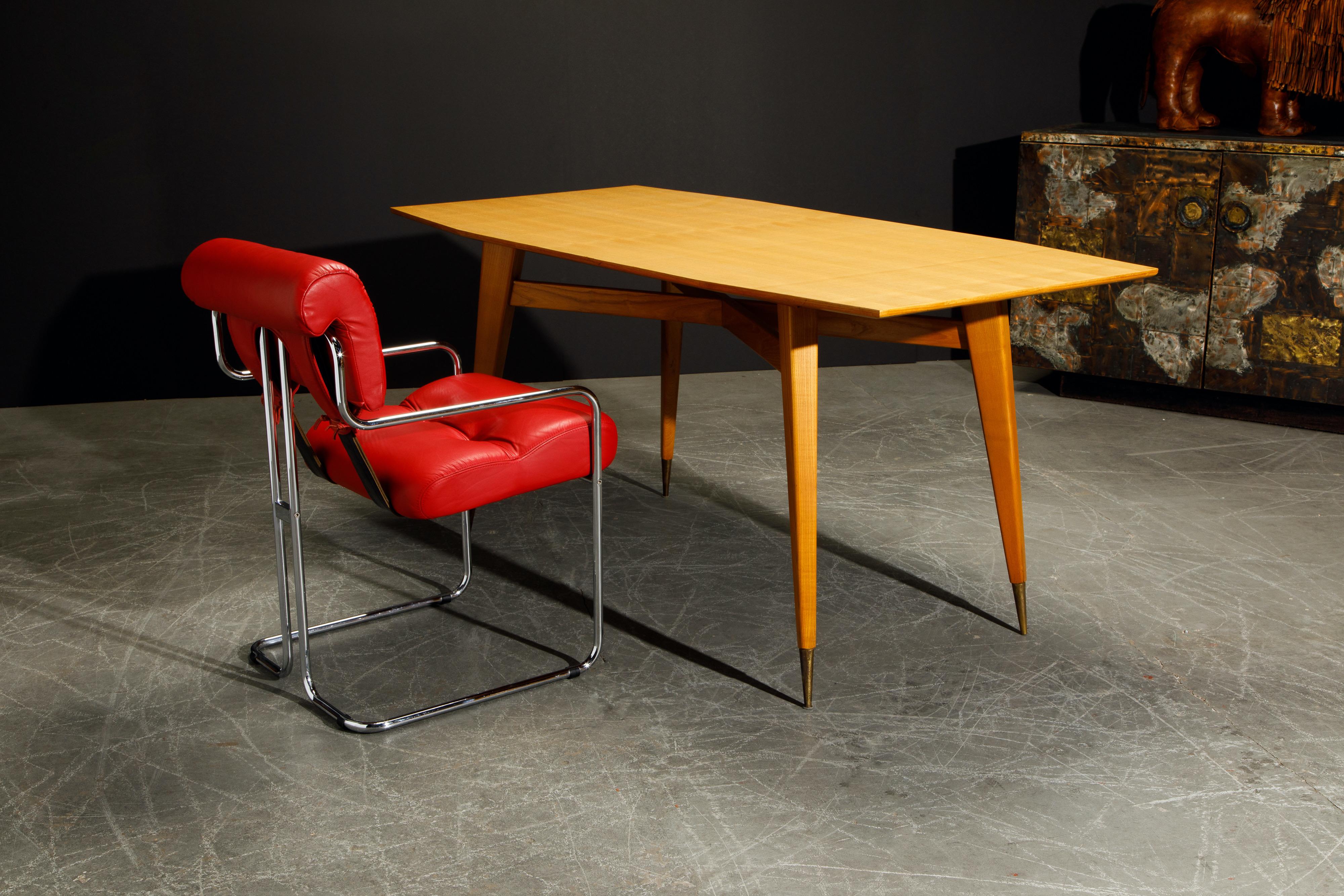 Gio Ponti Sculptural Veined Ash Dining Table or Desk, circa 1950, Italy 8