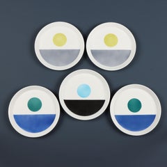 Gio Ponti, Set di 5 piatti della Serie 'Fantasia Italiana' anni 70
