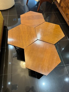 Gio Ponti set of 4 modular hexagonal coffee tables