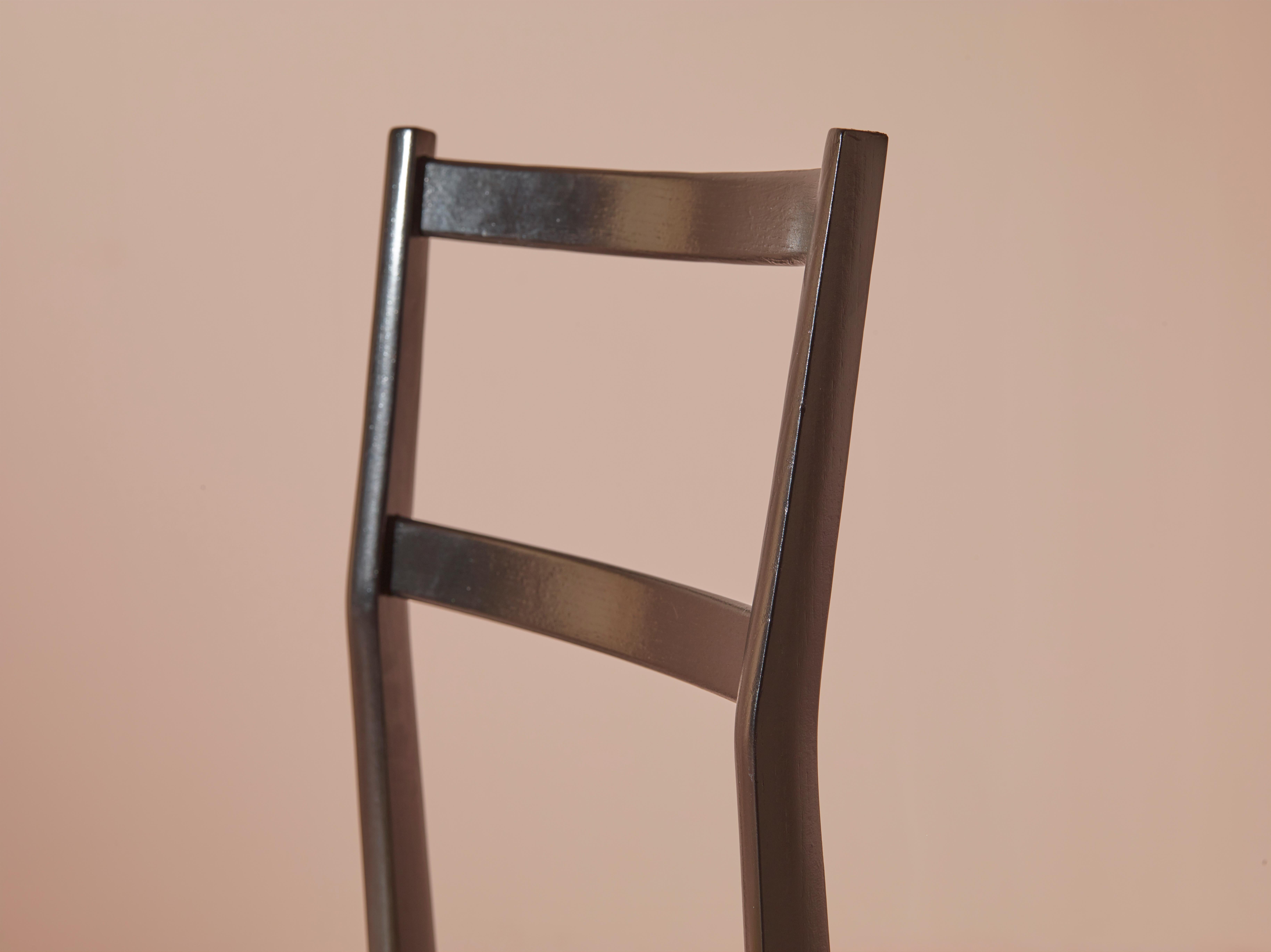 Paille Gio Ponti Ensemble de huit chaises Superleggera pour Cassina, Italie, 1957 en vente