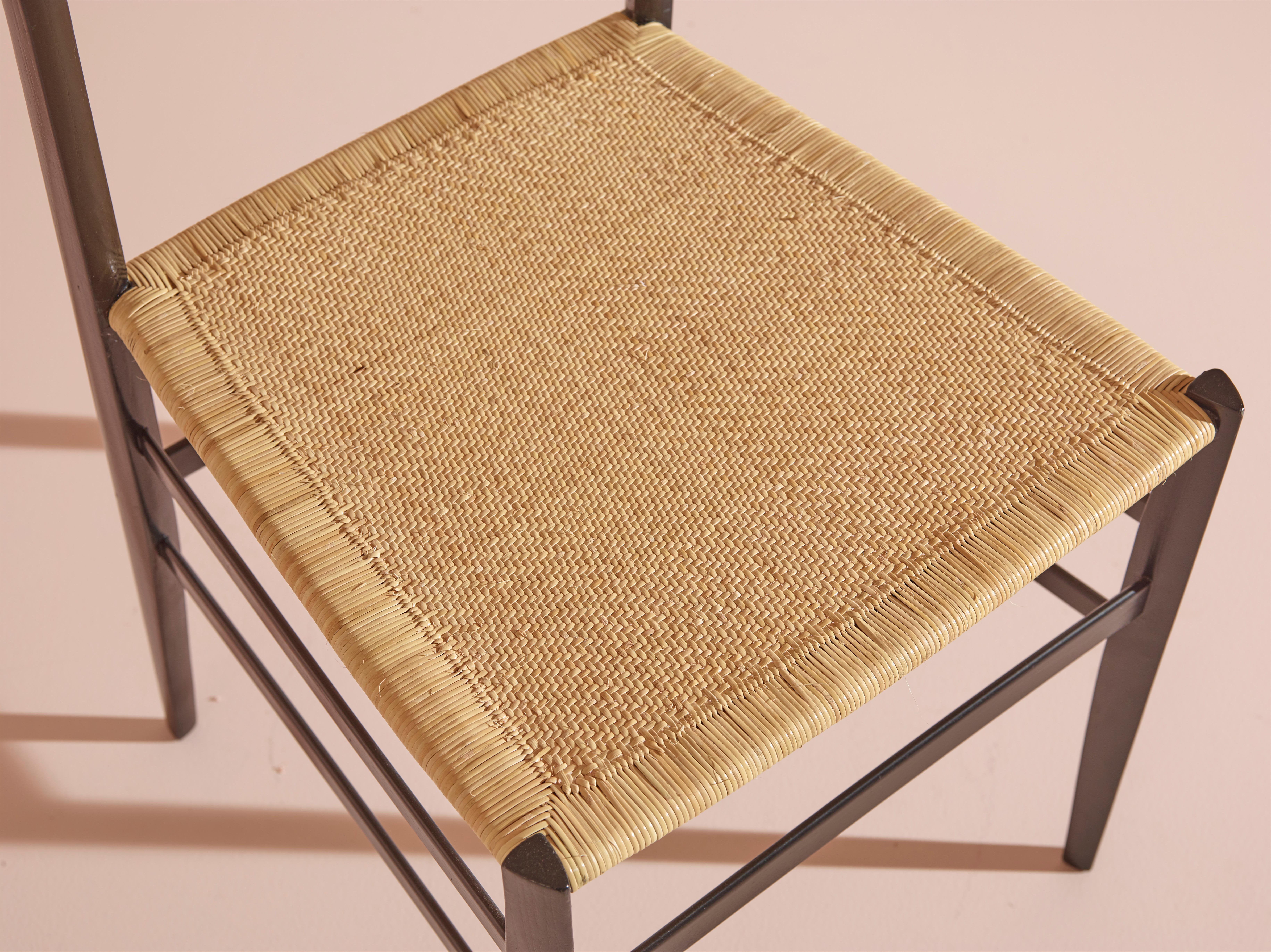Gio Ponti Ensemble de huit chaises Superleggera pour Cassina, Italie, 1957 en vente 1