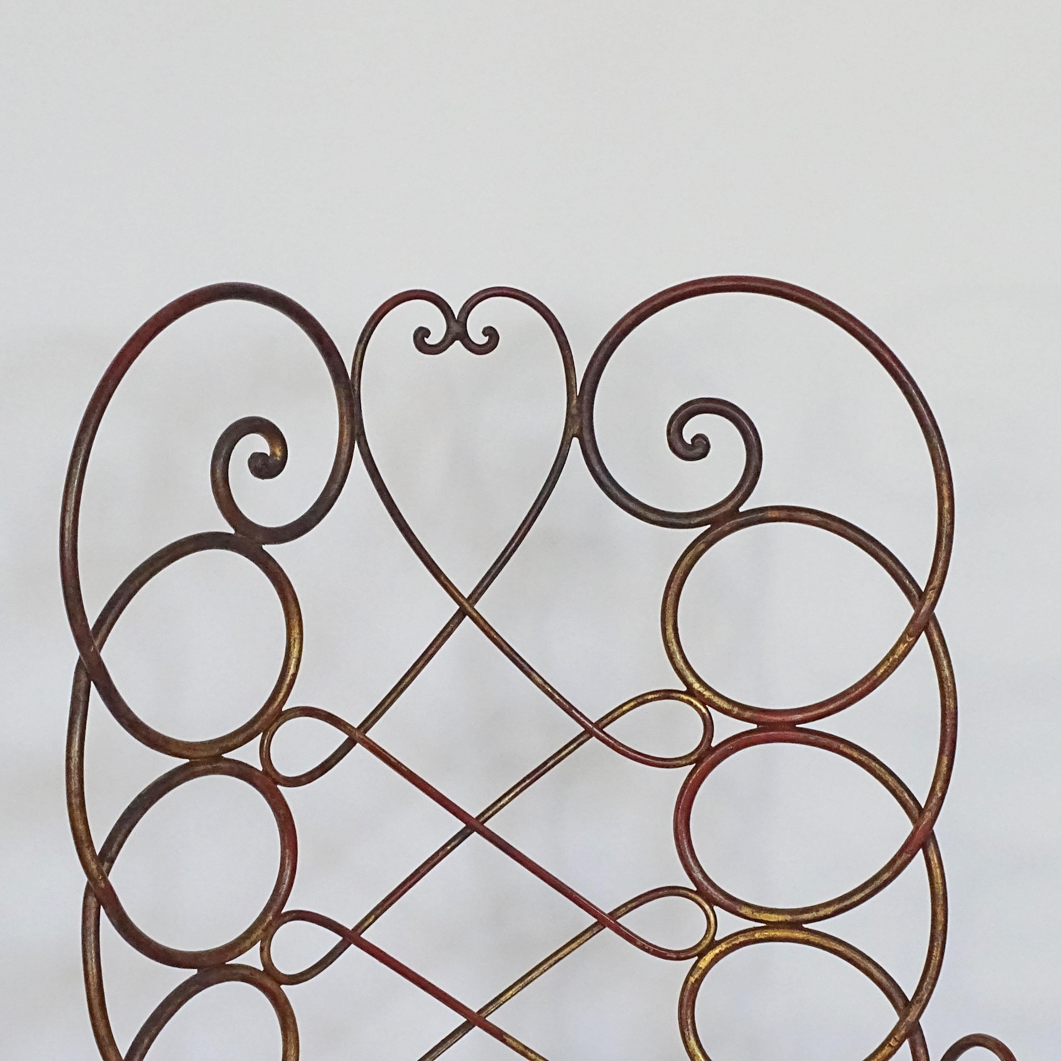 Gio Ponti - Ensemble de quatre fauteuils en fer peint et doré, 1948 Bon état - En vente à Milan, IT