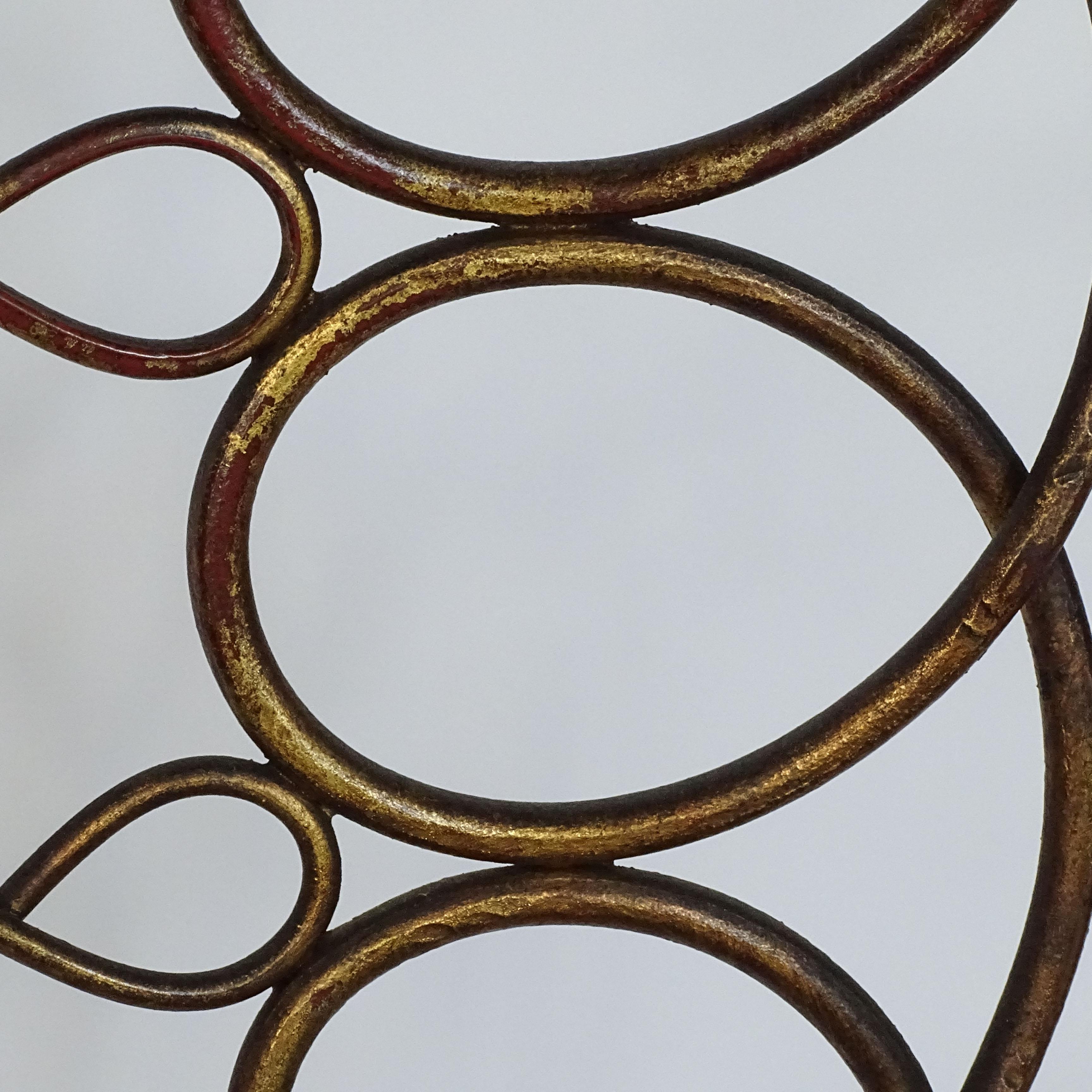 Gio Ponti Set of Four Painted and Gilded Iron Armchairs, 1948 For Sale 2