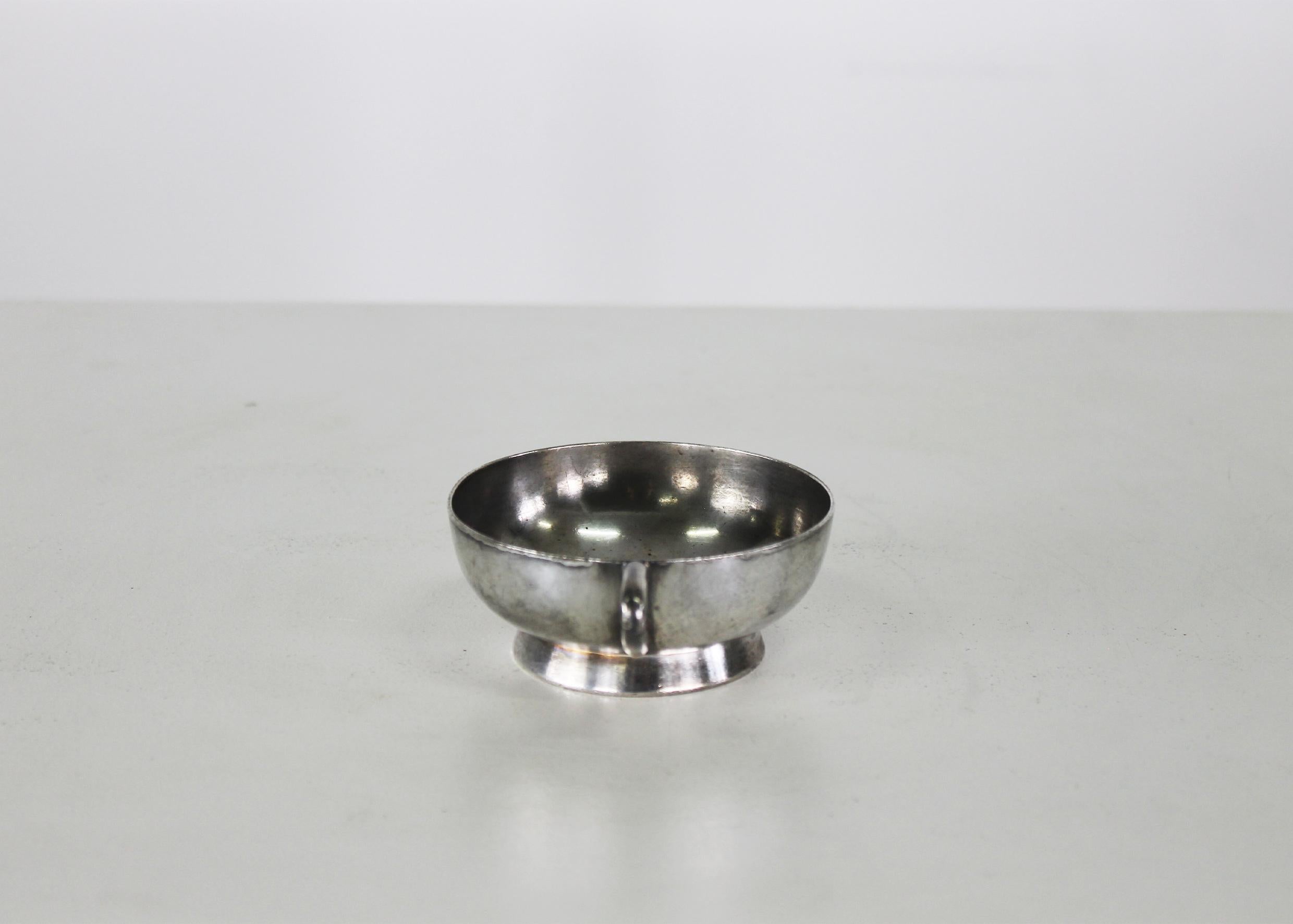 Milieu du XXe siècle Gio Ponti ensemble de six tasses en alpagacca argentée pour Fratelli Calderoni 1950 en vente