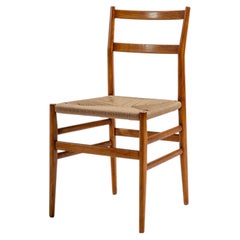 Gio Ponti set of ten Leggera chairs with rope seat, Cassina, Italy, 1951