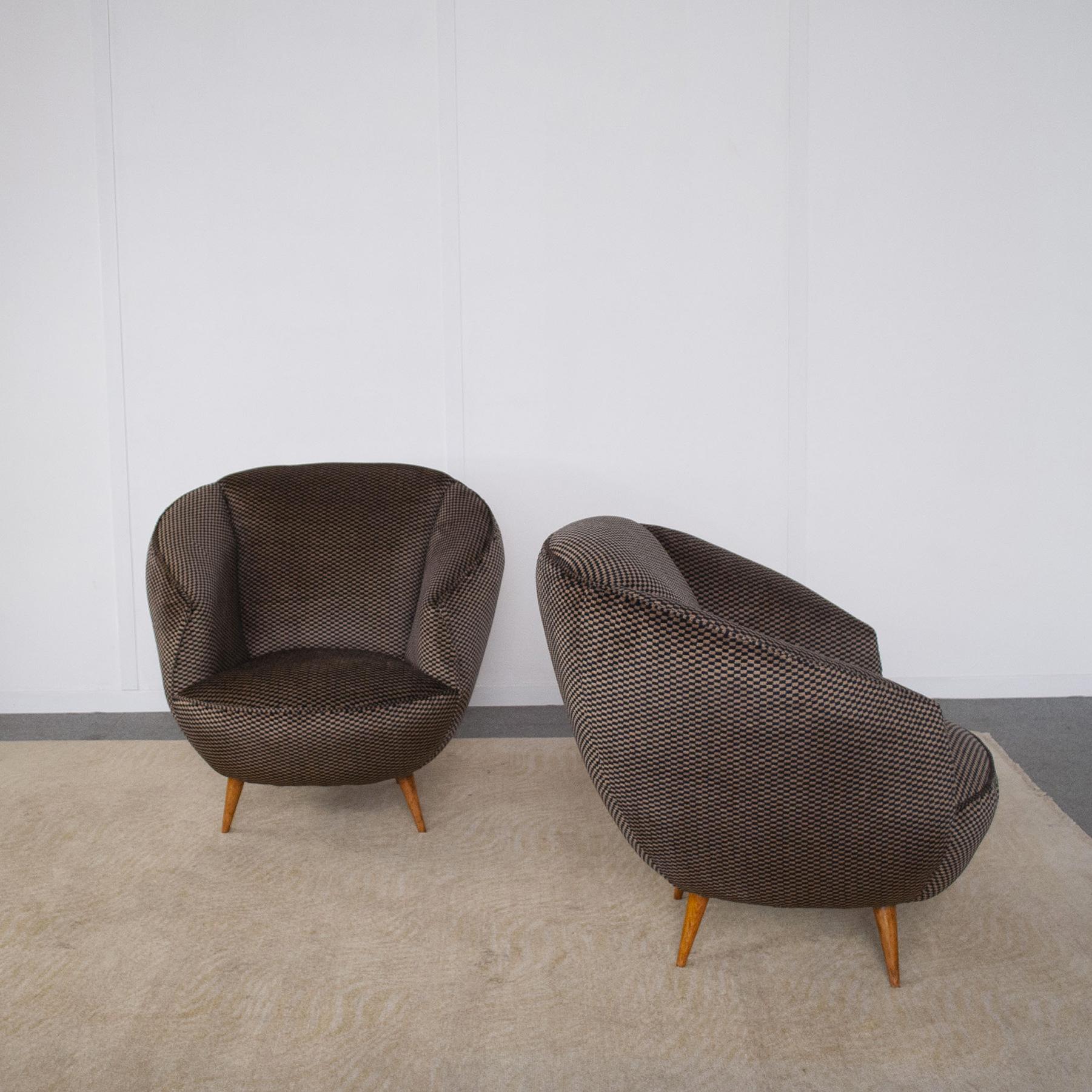 Gio Ponti set of two armchairs 1940s In Good Condition For Sale In bari, IT