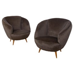 Gio Ponti in the style set of two armchairs 1940s