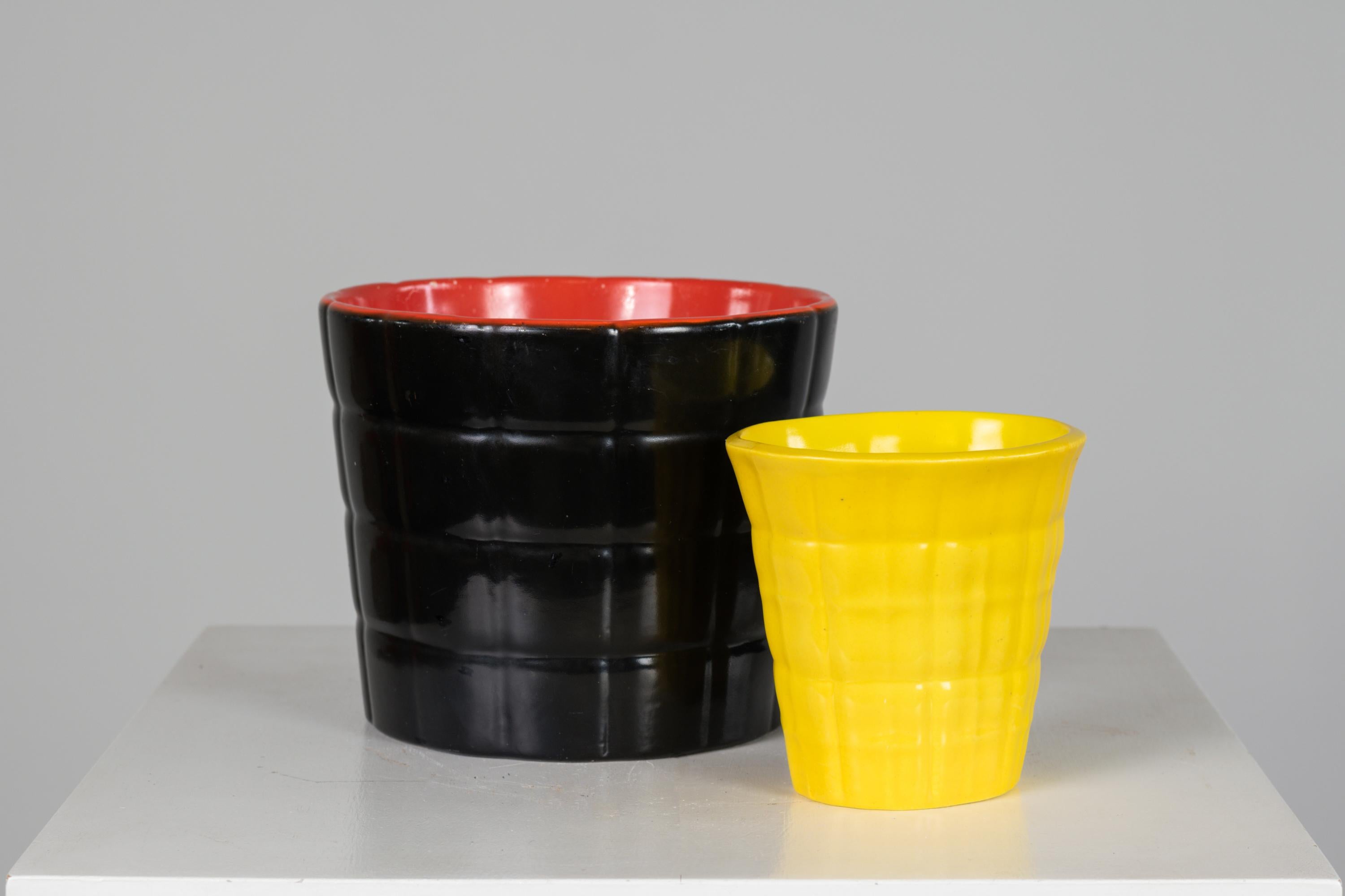 Gio Ponti Set of Two Ceramic Vases Richard Ginori San Cristoforo Milano 1930s In Good Condition In Montecatini Terme, IT