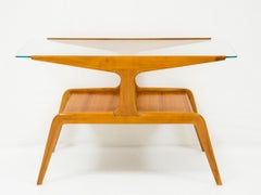 Gio Ponti, Side Table in Wood and Glass, circa 1950