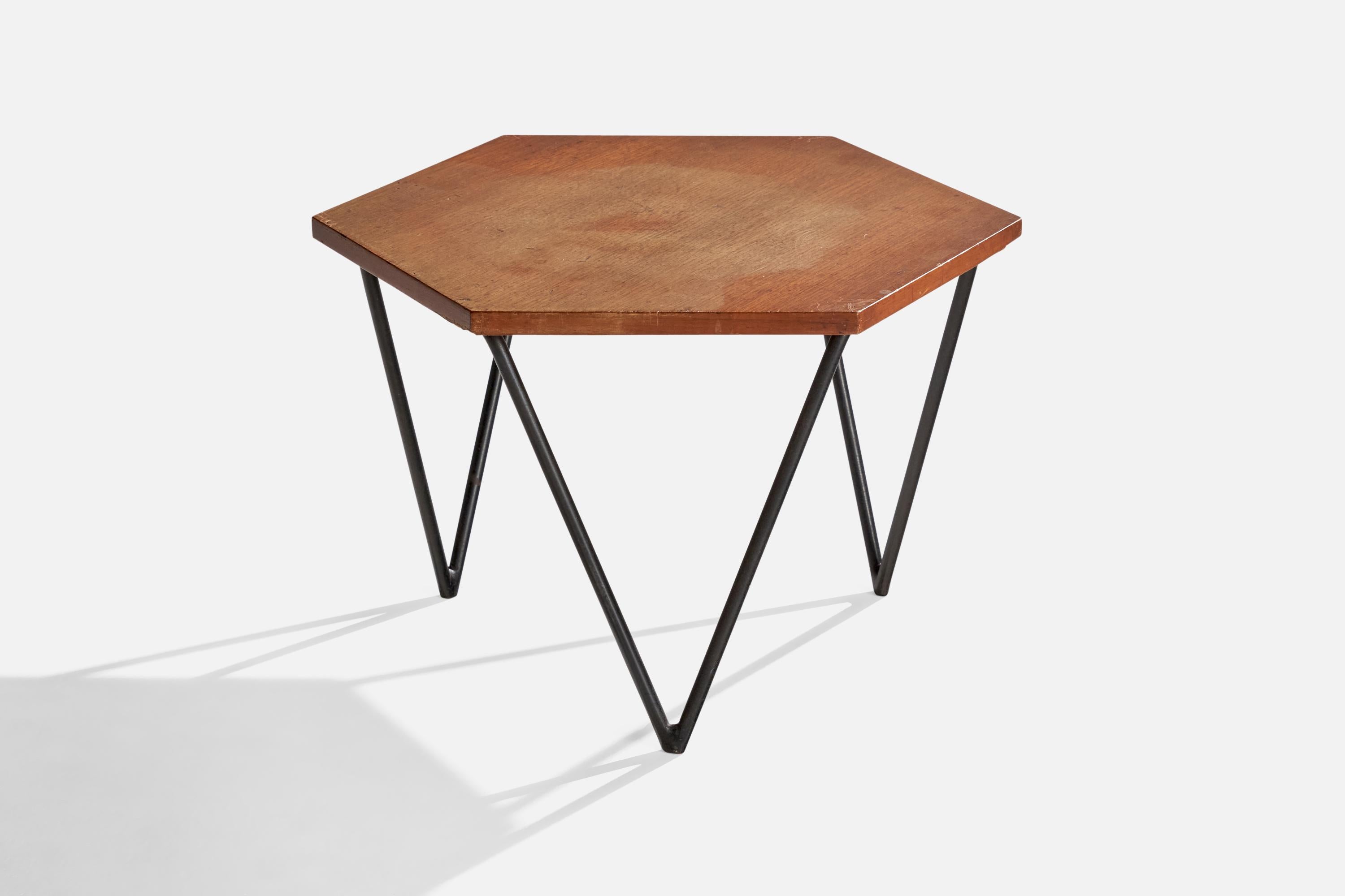 Gio Ponti, Mesa auxiliar, Madera, Metal, Italia, Años 50 Moderno de mediados de siglo en venta