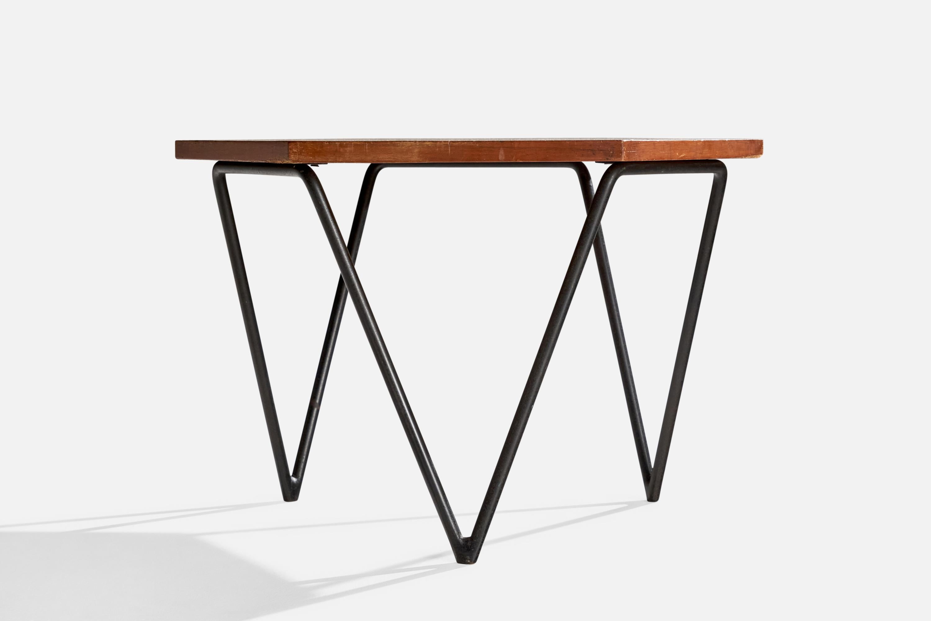 Gio Ponti, Mesa auxiliar, Madera, Metal, Italia, Años 50 Italiano en venta