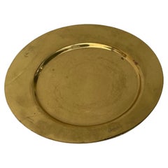 Giò Ponti Signed Golden Brass Plate
