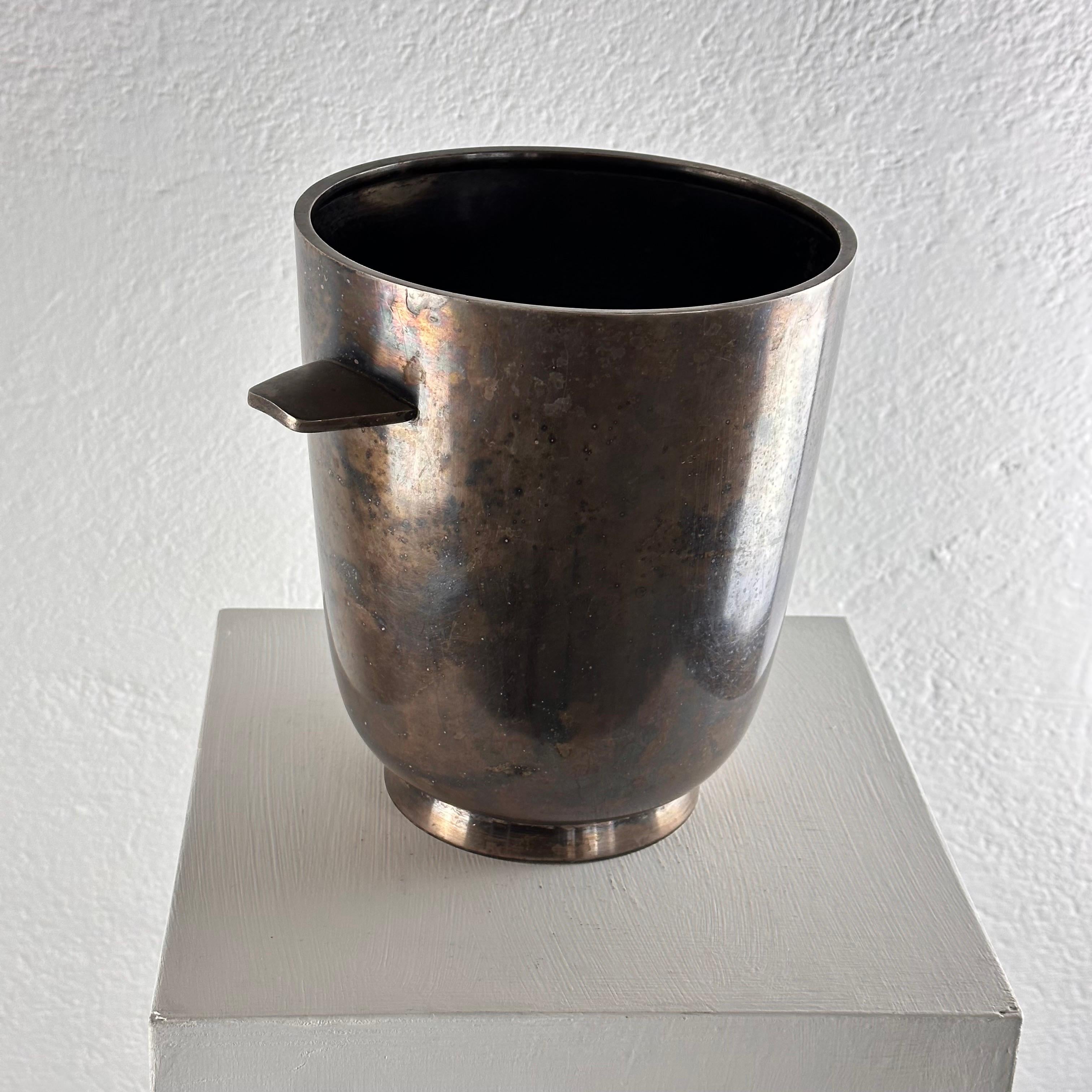 Mid-Century Modern Gio Ponti Silver Plate Champagne Holder for Fratelli Calderoni, Italy, 1960s