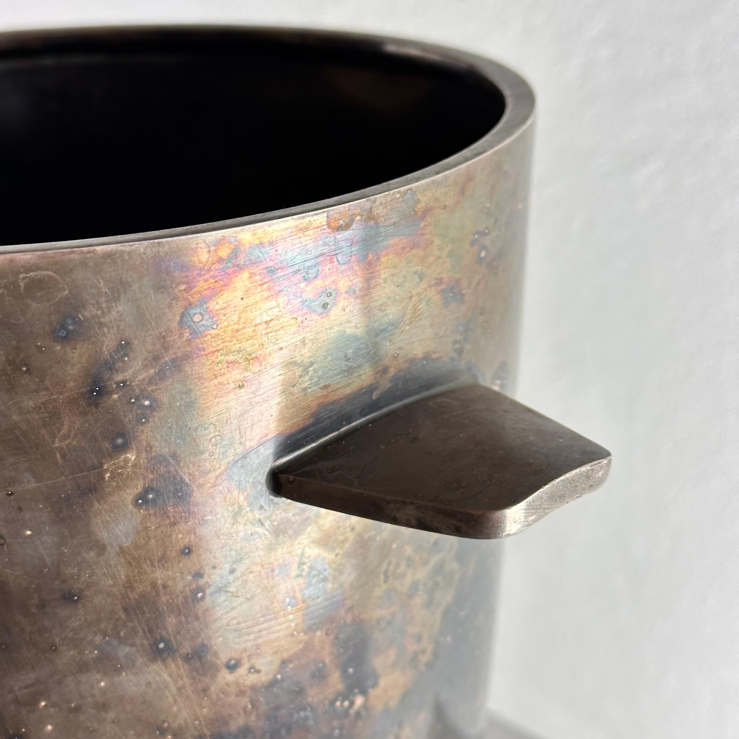 Mid-20th Century Gio Ponti Silver Plate Champagne Holder for Fratelli Calderoni, Italy, 1960s