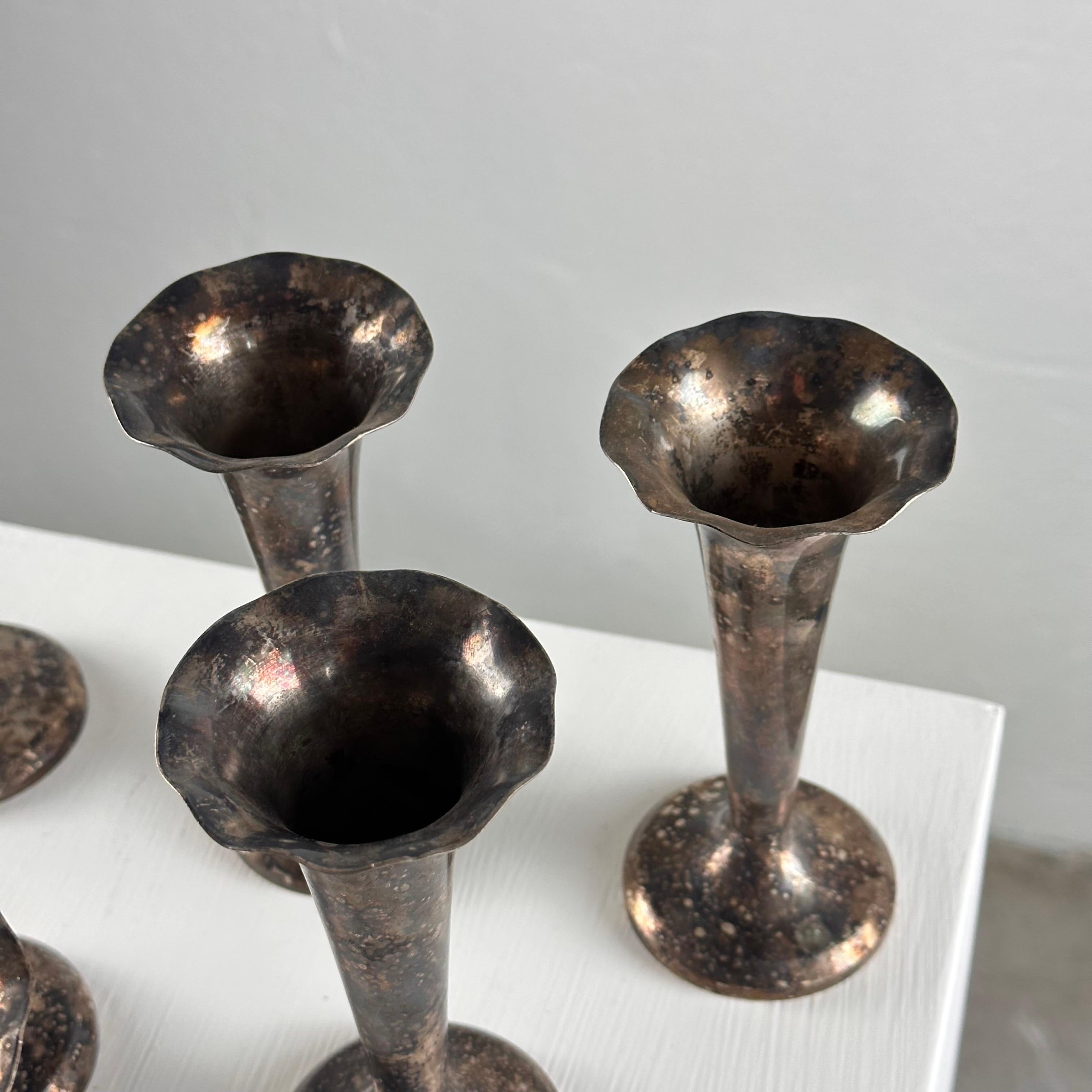 Gio Ponti Silver Plate Soliflores for Fratelli Calderoni, Italy, 1960s, Set of 6 For Sale 3