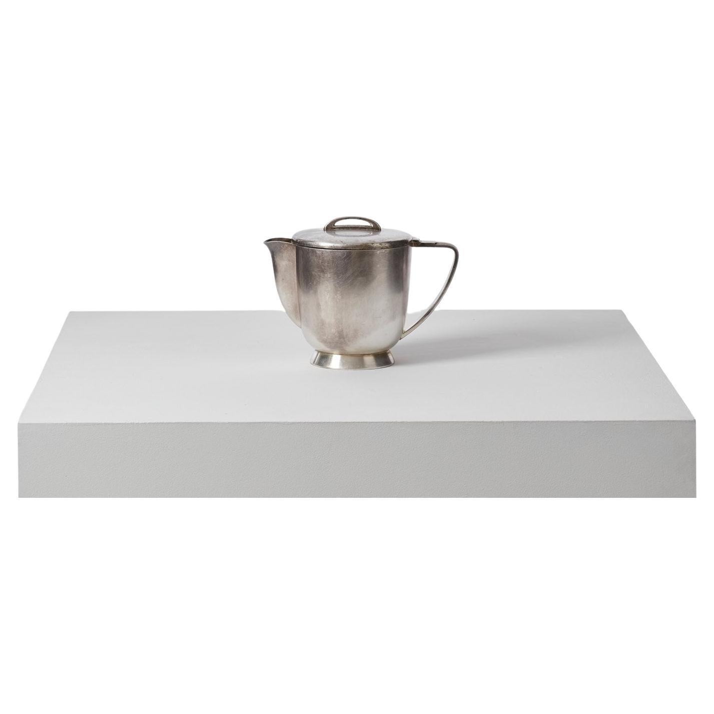 Gio Ponti silver-plated teapot for Fratelli - Italy, 1950s For Sale