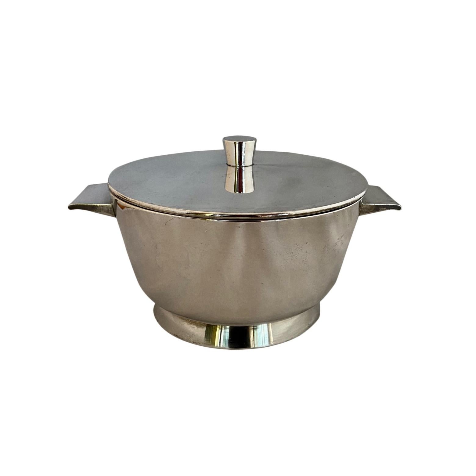 Sopera y tapa bañadas en plata Gio Ponti, salsera grande, cuenco para servir, Krupp en Bueno estado para la venta en London, Fitzrovia