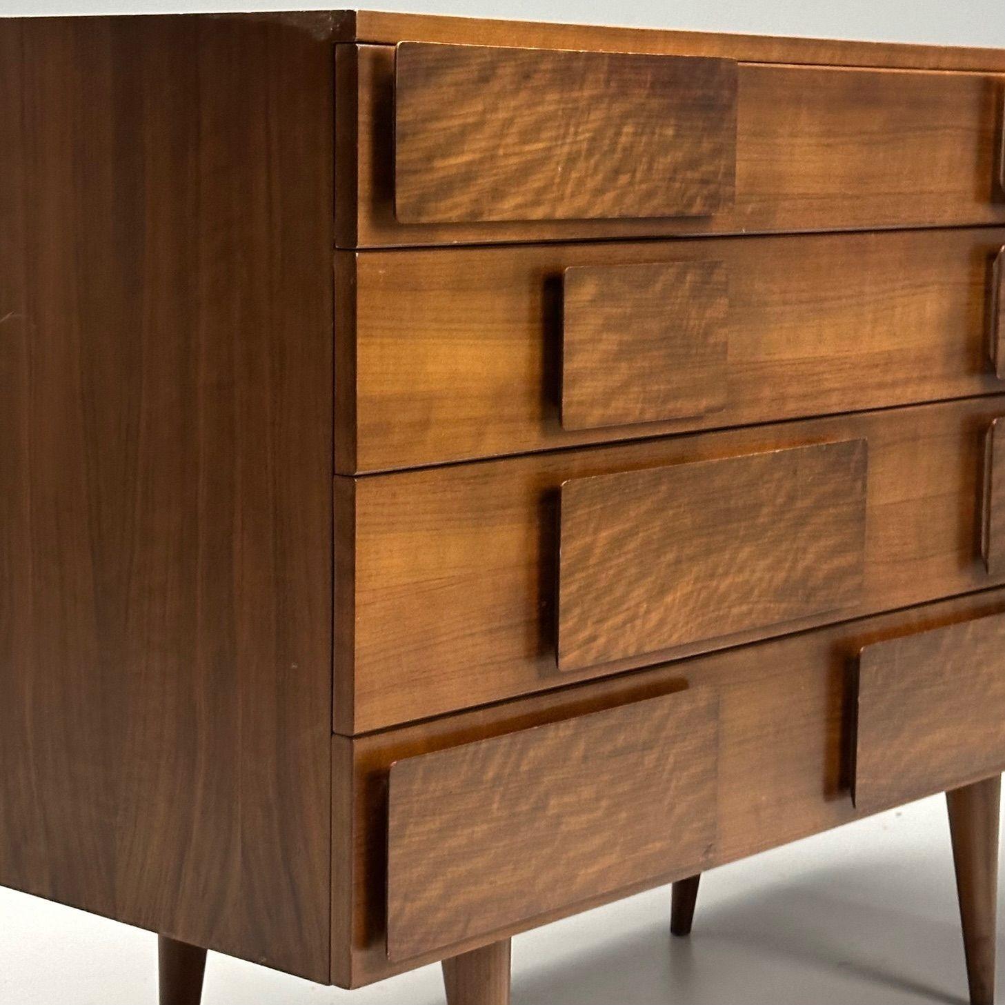 Gio Ponti, Singer & Sons, Italian Mid-Century Modern, Cabinet, Walnut, Labeled For Sale 1