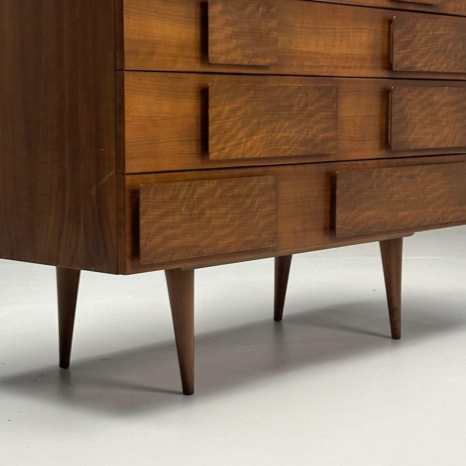 Gio Ponti, Singer & Sons, Italian Mid-Century Modern, Cabinet, Walnut, Labeled For Sale 4