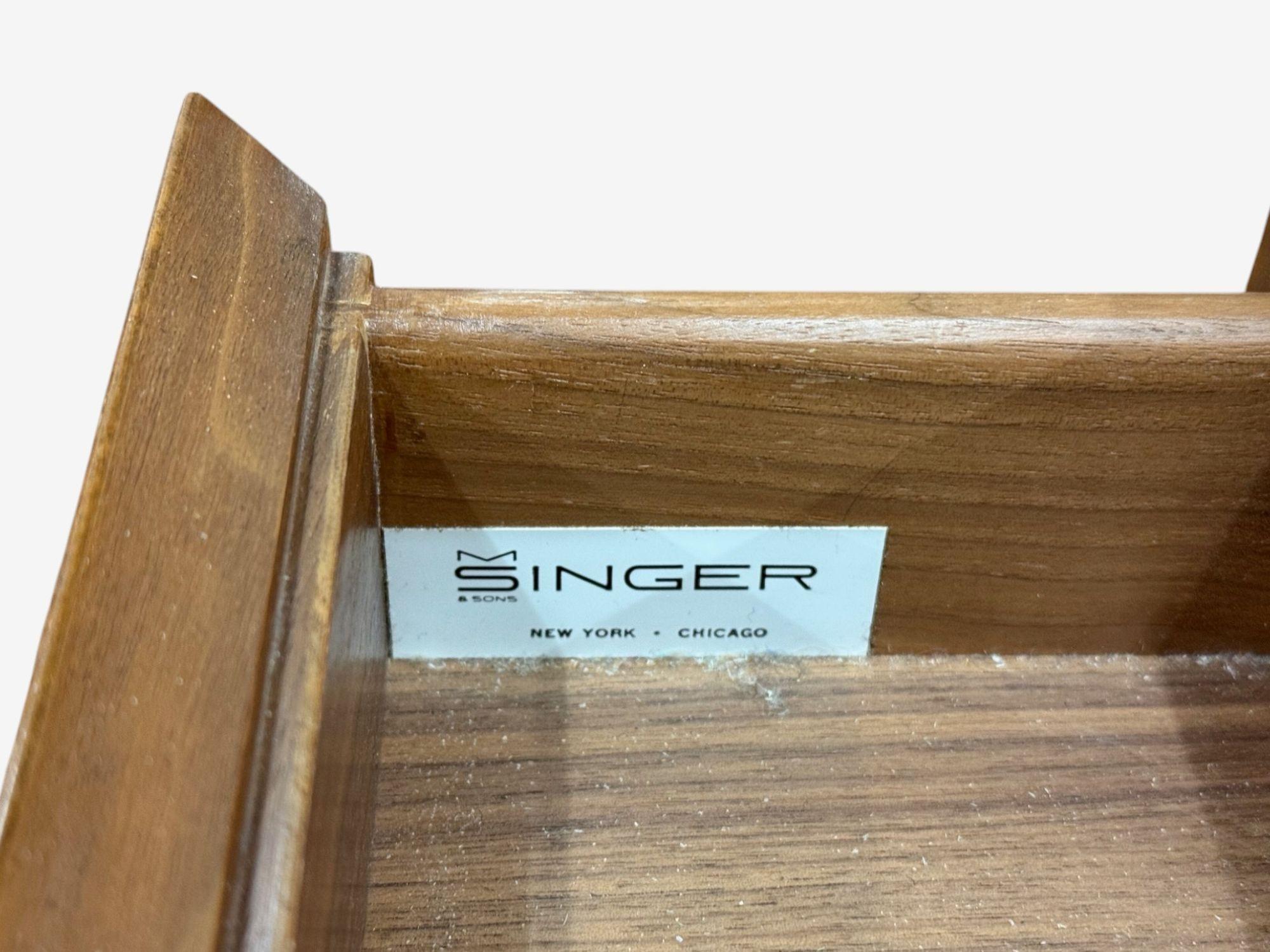 Gio Ponti, Singer & Sons, Mid-Century Modern, Rare Sculptural Nightstands, 1950s For Sale 1